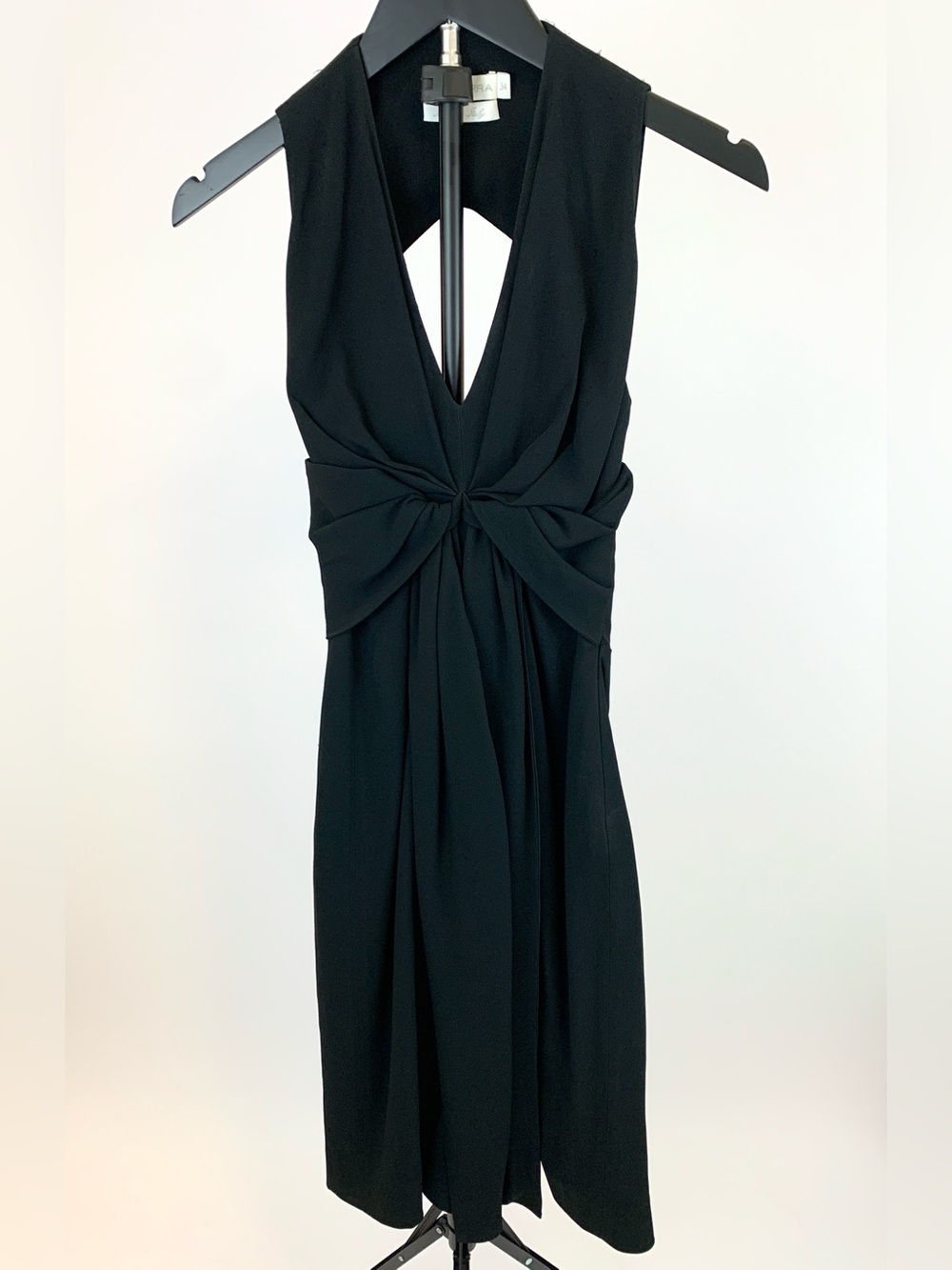 Altuzarra Black Twist-Front Dress with Cut-Out Back